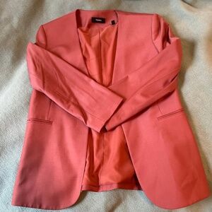 Theory collarless wool blazer